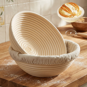Bread Proofing Basket Set Cotton Liner Reusable for Sourdough Artisan Bread Making 8 Inch - Product Image 3
