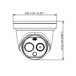 กล้องวงจรปิดแบบทูร์เร็ต DS-2TD1228-2/QA ระบบความร้อนและแสงแบบไบสเปกตรัม (รุ่นไม่มีโลโก้) - Product Image 4