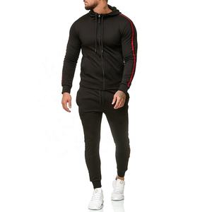 Hombres Side Stripe Hoodie Track Suits 2025 Personalizar Jogger Suit hombres al por mayor Chándal - Product Image 6