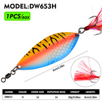 SENSOAR 28g 8cm Leurre Cuillère Doré à Motif Écaille avec Plume de Queue pour Pêche en Mer en Ligne Directe en Eau Salée