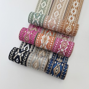 3.8cm Jacquard vải cho túi dây đai máy ảnh vành đai Guitar vành đai với Polyester Ribbon cho giày - Product Image 3