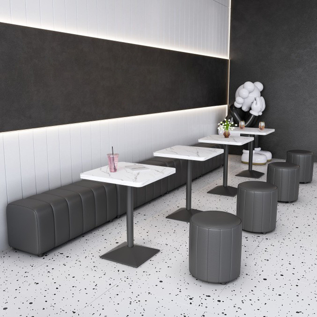 Light luxury minimalist style bar restaurant coffee shop sofa furniture table and chair sets