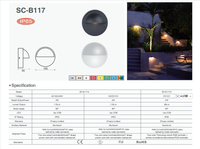 Lampe murale LED extérieure DC12V pour escalier, en alliage d'aluminium, éclairage de marche extérieur SC-B117A
