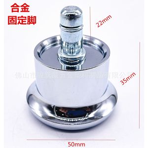 Furniture Casters Rigid 50mm Diameter Chrome Plated Fixed Feet Durable For Furniture - Product Image 2