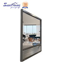 Ventana Fija de Aluminio de Diseño Moderno con Doble Vidrio de Argón de Baja Emisividad y Ventanas Grandes