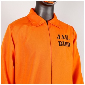2026 High Quality Prisoner Halloween Cosplay Jail Inmate <strong>Uniform</strong> Adult Plus Size Orange <strong>Prison</strong> Jumpsuit Costume for Men - Product Image 5