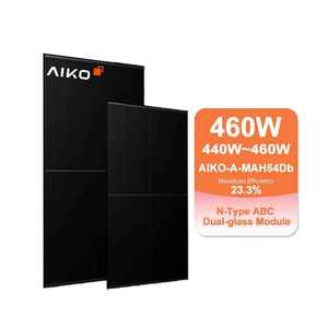 แผงโซลาร์เซลล์ <span class=keywords><strong>Aiko</strong></span> All Black 440W 445W 450W 455W 460W แผง PV ดีไซน์ทันสมัย เหมาะสำหรับวิลล่าและบ้านส่วนตัว - Product Image 1