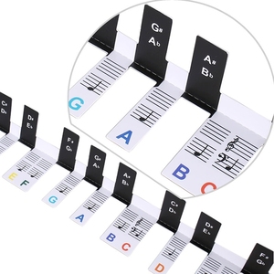 Marcadores de notas de piano de PVC al por mayor, etiquetas reutilizables para teclado de piano, accesorios para la enseñanza de música - Product Image 1