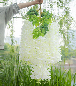 Fleur artificielle glycine en vrac pour décoration murale - Product Image 4
