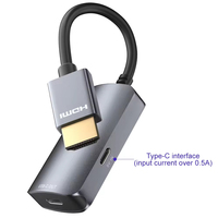 Adaptateur ULT-unite HDMI mâle vers USB Type C femelle 4K 60Hz avec gaine en PVC, blindage combiné, plaqué or