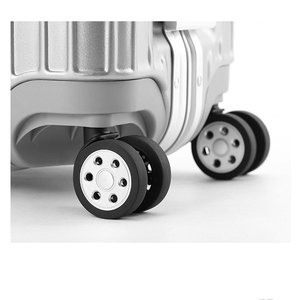 Aluminum <b>Hard</b> <b>Shell</b> <b>Suitcase</b> with Spinner Wheels TSA Lock Modern Travel Bag Unisex Carry-On Luggage - Product Image 2