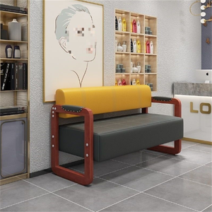 Sofá <span class=keywords><strong>de</strong></span> Hotel <span class=keywords><strong>de</strong></span> Diseño Moderno con Asiento <span class=keywords><strong>de</strong></span> Cuero Sintético para Salón <span class=keywords><strong>de</strong></span> Belleza, Barbería, Centro Comercial, Hospital, Escuela, Áreas <span class=keywords><strong>de</strong></span> Espera, Áreas <span class=keywords><strong>de</strong></span> Recepción - Product Image 3