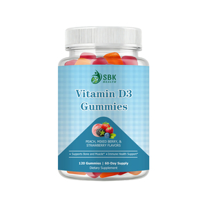 Gomitas de Vitamina D3 Más Vendidas con Carbohidratos Totales, Potente Limpieza Corporal, Sabores a Melocotón, Frutos Rojos y Fresa - Product Image 1