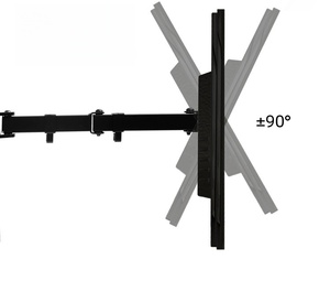 Máy tính màn hình đứng Chiều cao bàn có thể điều chỉnh cánh tay núi hỗ trợ đến 27 inch với màu đen - Product Image 5
