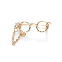 Broches en gros style punk, mini-broches en forme de lunettes vintage en métal, accessoires de vêtements pour femmes et hommes, badges de fête