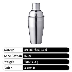 Custom Metal Cocktail Stainless Steel Engraved <b>Large</b> Capacity Bar Tool Shaker <b>Cup</b> With Logo - Product Image 4