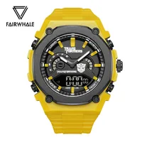 Mark Fairwhale Transformers Megatron Bumblebee Elektronik Saat 10atm Su Geçirmez Kauçuk Kayış 49mm Kadran Spor Kol Saati FW-7110