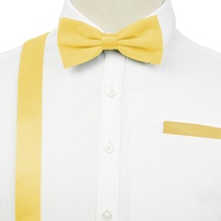 Ensemble de 4 Bretelles Élastiques en Y avec Nœud Papillon pour Hommes, Femmes et Garçons, Accessoires de Mariage, 176 Couleurs, Polyester, Logo Personnalisé
