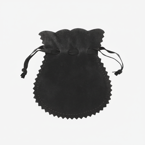 Sacchetto AMPHORA in Doppio Velluto Nero Riciclabile per Gioielli, Collane, Orologi, Profumi, Gemme, Vini, Regali, Ricamo e Stampa - Product Image 2