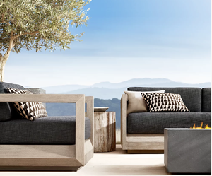 Canapés de jardin en teck massif, meubles de salon d'extérieur modernes et luxueux, fabriqués à la main, 3 places - Product Image 5