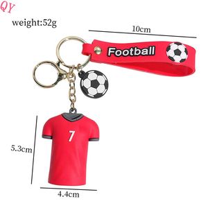 Llavero Personalizado QQ con Figura 3D de Jugador de Fútbol en PVC, Colgante de Camiseta de Fútbol de Messi, Ronaldo, Mbappé, con Correa - Product Image 1