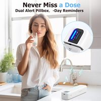Pilulier avec alarme Bluetooth quotidien une fois par jour Distributeur de pilules 7 jours avec APP Rappel portable pour suppléments et vitamines