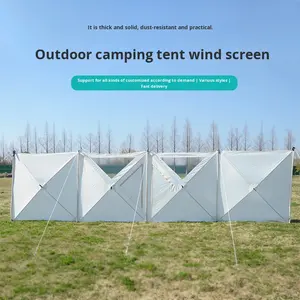 야외 캠핑 접이식 휴대용 옥스포드 천 3 계절 앞 유리 바람막이 커튼 바베큐 바람막이 - Product Image 5