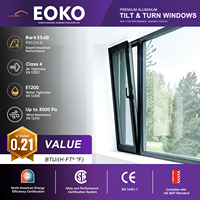 Kit de quincaillerie pour fenêtre oscillo-battante EOKO, système en alliage d'aluminium avec poignées européennes, verrouillage multipoints pour fenêtre sur mesure