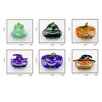 KUACHI Nouveau design Pince à cheveux Halloween phosphorescente personnalisée Pince à cheveux citrouille horreur lueur fluorescente