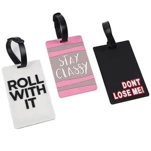 New Fashion Silicon Luggage Tags Travel Accessories For Bags Portable Luggage Tag Cartoon Style