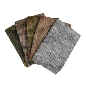 Algodão respirável Combate Camuflagem Abrasão resistente Tactical Outdoor Malha Lenço De Malha