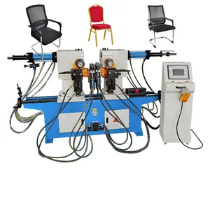 เครื่องดัดท่อ CNC แบบอัตโนมัติหัวคู่เครื่องดัดท่อไฮดรอลิกสำหรับเก้าอี้เฟอร์นิเจอร์