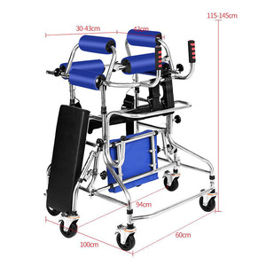 Dakang <b>Large</b> Six-Wheeled Children's Standing <b>Frame</b> Stainless Steel Walker Rehabilitation Training Equipment For Hemiplegia - Product Image 2