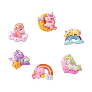 Caja de leche de unicornios arcoíris, gatito de dibujos animados, gato, resina, Diy taza de agua, nevera, pegatina decorativa, decoración artística de uñas, dijes - Product Image 3