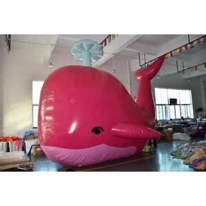 KeepFuns Modello Gonfiabile Gigante di <span class=keywords><strong>Balena</strong></span> <span class=keywords><strong>Rosa</strong></span>, Decorazione Personalizzata a Forma di <span class=keywords><strong>Balena</strong></span> Cartoon per Eventi Promozionali con Ventilatore - Product Image 2