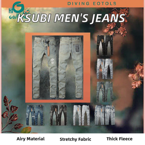 KSUBI-Jeans de diseñador para hombre, telas elásticas originales de marca, Denim rasgado <span class=keywords><strong>oscuro</strong></span> de colores desgastados para invierno, nuevos estilos - Product Image 2