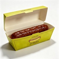 Boîte d'emballage pour hot-dogs en gros, personnalisée, pour maïs coréen, emballage alimentaire, boîte en papier pour hot-dogs