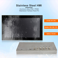 15.6 İnç Paslanmaz Çelik Ip66 Optik Bağlantılı PCAP Dokunmatik Ekran Hepsi Bir Arada Bilgisayar Duvara Monte Endüstriyel Panel Tablet Bilgisayar