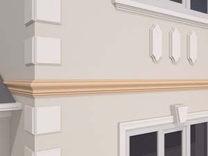Décorations murales extérieures européennes durables en polystyrène pour jambeuses de fenêtre, corniches, lignes de taille et supports de poutres de villa - Product Image 3
