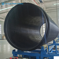 DN1000mm SN12.5 HDPE Double Paroi Ondulé Tuyau D'eau D'irrigation Flexible Anneau En Caoutchouc Connexion Conforme À La Norme DIN