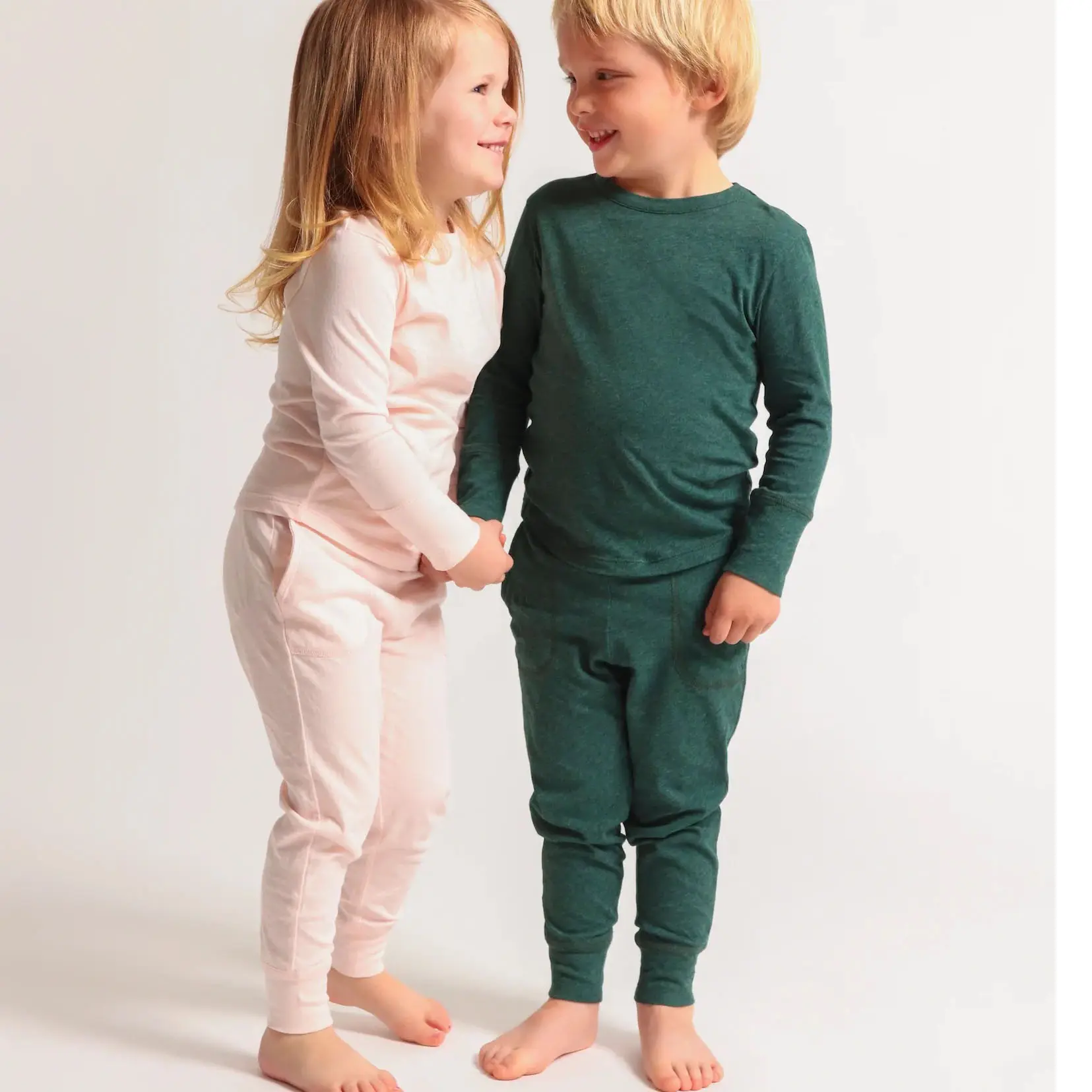 Baifei-Pijama de algodón con estampado personalizado para recién nacido, ropa de dormir para bebé, Color liso, 2023