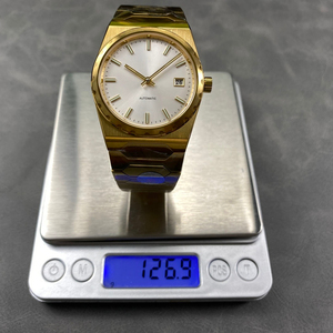 2026 New Arrival Gold Tone Stainless Steel Automatic <b>Watch</b> Men White Dial Mechanical <b>Watch</b> With Date Display - Product Image 5