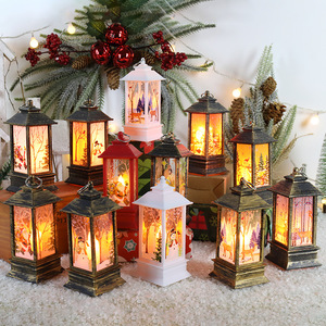 Decoraciones de luz nocturna navideña, Lámpara de candelabro de Papá Noel y Muñeco de Nieve, Adorno de escritorio, Figura de juguete, Figuras de juguete navideñas - Product Image 2