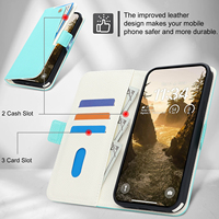 Casing Dompet iPhone 17/16/15/14/13, Bahan TPU+PC Kulit, Anti Benturan 360 °   Penutup Lipat Anti Guncangan dengan Tali Pergelangan Tangan