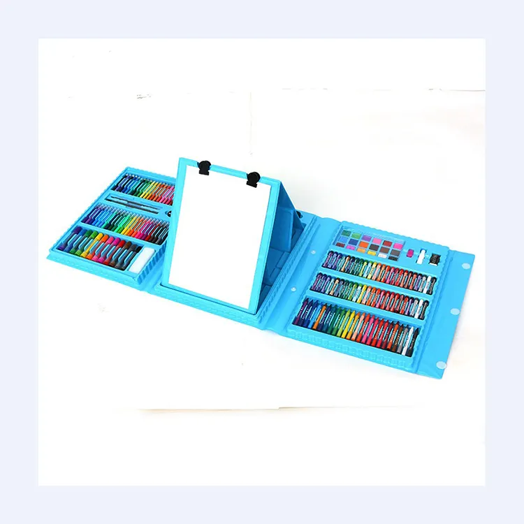 Più colori forniture professionali di sicurezza 176 pezzi per bambini arte iride pittura di arte set con tavolo da disegno