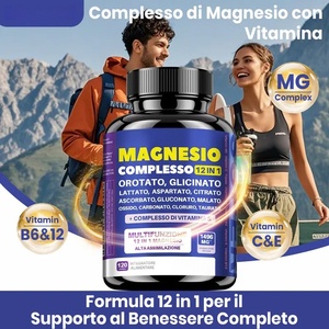 Capsules de magnésium complexe 12-en-1 à marque privée, magnésium à absorption élevée avec supplément de complexe de vitamines B - Product Image 2