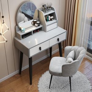 Ensemble coiffeuse miroir en MDF 80cm 100cm pour chambre à coucher - Prix de gros - Product Image 4
