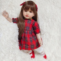 Fabriqué en Chine, poupées de bébé en silicone pleine grandeur, pas cher, Boneca Reborn 60 cm avec accessoires pour poupées