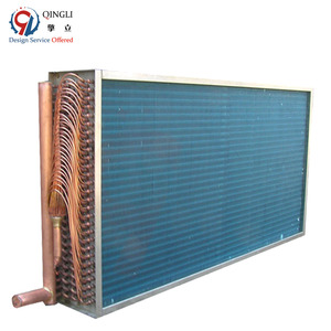 Serpentina evaporatore a L TP2 in rame con alette in alluminio idrofile blu per <span class=keywords><strong>condizionatore</strong></span> split, scambiatore di calore per refrigerazione - Product Image 5