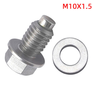 ปลั๊กระบายน้ำมันแม่เหล็กสแตนเลส M10×1.5, แม่เหล็กนีโอไดเมียมแบบ CNC สำหรับถังน้ำมันเครื่อง, ช่วยดักจับเศษโลหะขนาดเล็ก - Product Image 3